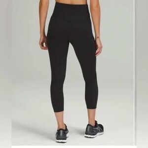 Lululemon Base Pace High-Rise Crop Leggings Black Size 6‎ Athletic Yoga Pants